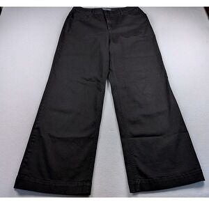Wit & Wisdom Ab-Solution Wide Leg Pants Black High Rise Trousers Women 10
